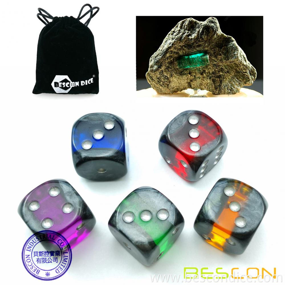 Mineral Rocks Gem Vine 16mm Dice 6 Sides 4 Mineral Rocks Gem Vine 16mm Dice 6 Sides 4